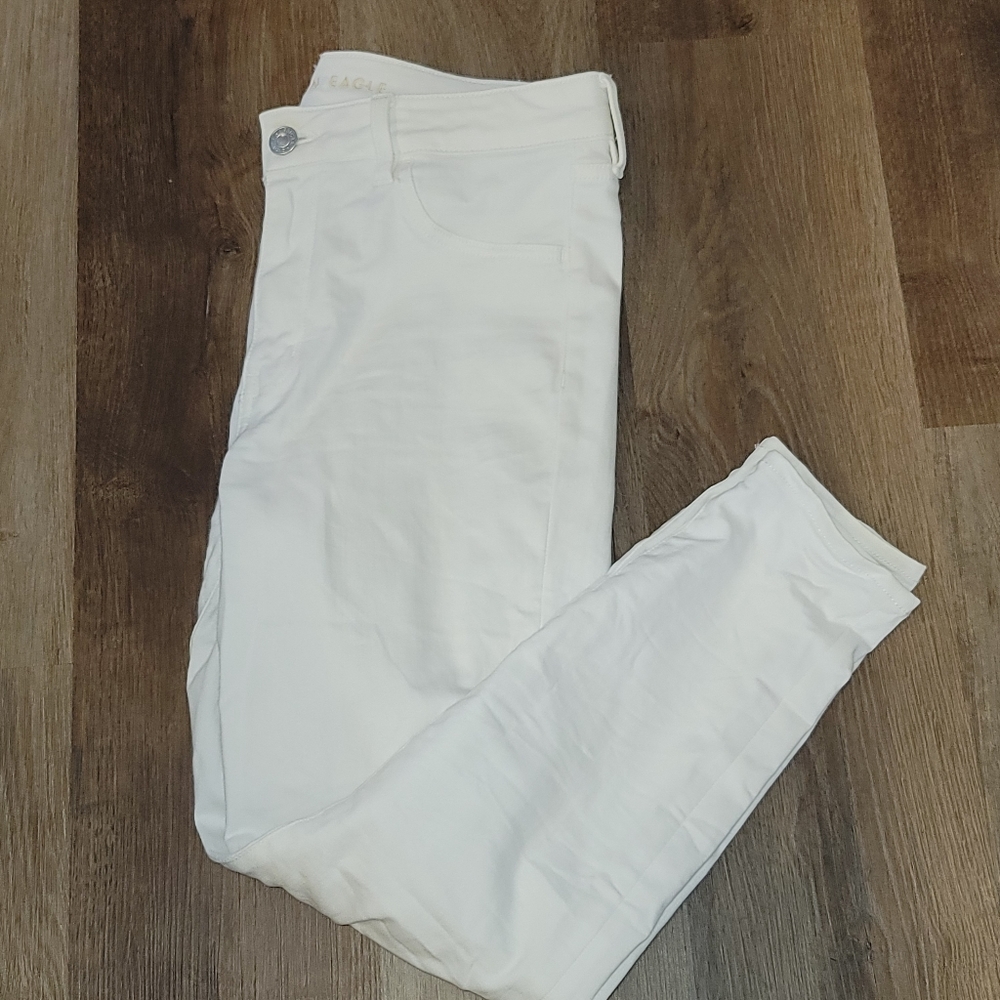 White AE High Rise Jeggings